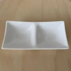 ２連皿　薬味皿　ホワイト