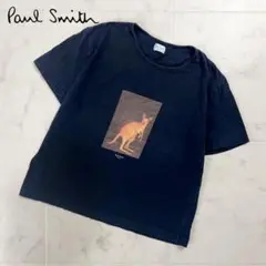 ポールスミス ウーマン プリントTシャツ カンガルー 黒 サイズ40*ED861