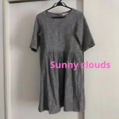 Sunnyclouds サニークラウズ 半袖ひざ丈ワンピース M 綿100％