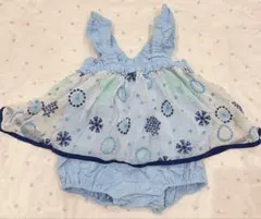 【abc une face】ワンピース ロンパース 水色 70cm