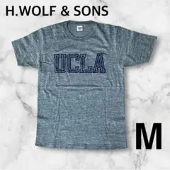 Tシャツ 　UCLA　グレー　M　霜降り　H.WOLF & SONS　男女兼用