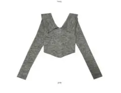 nugu トップス ジッパー グレー レディース