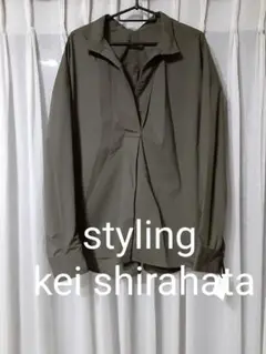 styling スタイリング ケイシラハタ ワイドスリーブミリタリーシャツ