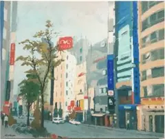 絵画 525 油絵/風景/街景/東京/渋谷/F20号
