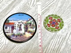 スペイン　ミハス　民芸品　CERA PLAT 飾り絵皿　壁掛け絵皿　陶器　小皿