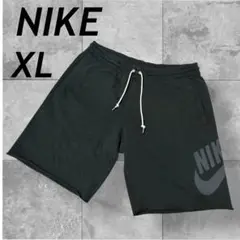 NIKE メンズ スウェット ハーフパンツ XL ブラック (T45)★