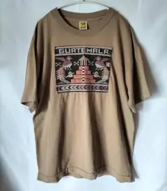 COCO ROCK　シングルステッチ　クルーネックTシャツ　モカ　XL　古着