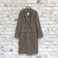 ☆最終値下げ☆ GU チェック柄 ブラウン チェックコート XL