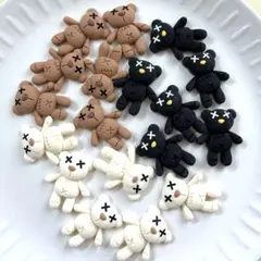 【24時間限定セール♥️】カボション まとめ売り デコパーツ くま キッズ 18個