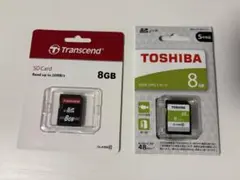 Transcend & Toshiba 8GB SDカード2枚セット