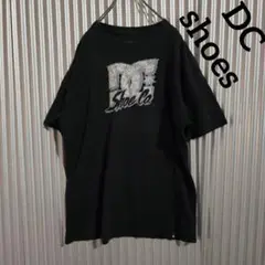 DC shoes tシャツ ロゴプリント黒 ブラック sk8 スケーター