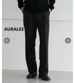 AURALEE オーラリー WOOL SLACKS TOP DARK BROWN