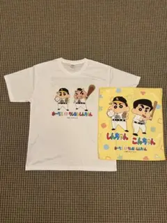 ソフトバンクホークス　クレヨンしんちゃんコラボＴシャツ＆ラリータオル