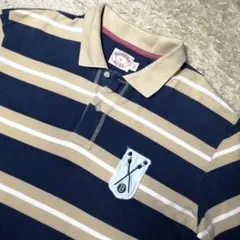 ◆ブルックスブラザーズ◆ポロシャツ L 胸パッチ 人気デザイン レトロボーダー