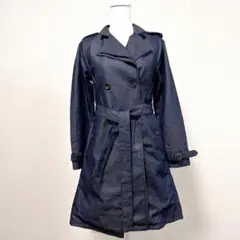 【美品】ジョンブル Johnbull デニム トレンチコート リネンコットン S