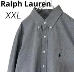 【本日発送/極美品】ラルフローレン 長袖シャツ　ギンガムチェック　2XL