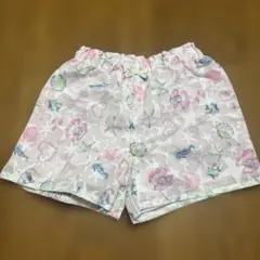 海の生物と花柄 半ズボン 110cm