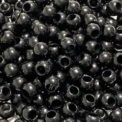 8mm/穴4mm ブラックビーズ 45個 大穴