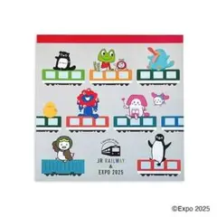 EXPO2025 ミャクミャク 【JR 7】 スクエア メモパッド Train