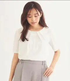 INDEX 　ホワイト 半袖 Tシャツ Lサイズ フロントタック
