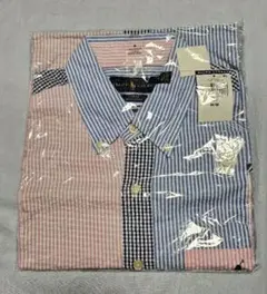 【新品未使用】ラルフローレン　シアサッカー半袖シャツ　ポケット付　ストライプ