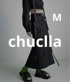 chuclla／チュクラ／カーゴデザイン 2wayタイトスカート／ブラック