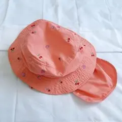 any FAM チェリー刺繍 ピンクハット