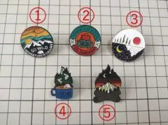 ピンバッジ ピンズ バッジ キャンプ 山 テント