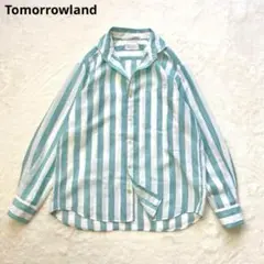 Tomorrowland リネン コットン ストライプシャツ