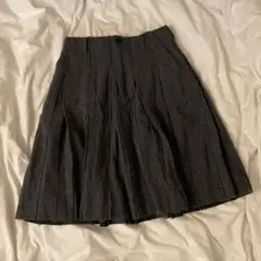 sacai カットオフスカート 切りっぱなし ミニ ひざ丈 グレー 2