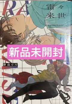 新品未開封 クリアブックカバー 雷々来世 野白ぐり 特典なし