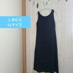 しまむら カップ付きワンピース LLサイズ ブラック タンクトップ