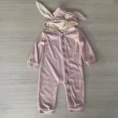 うさぎ　ロンパース　たれ耳うさぎ　９０cm
