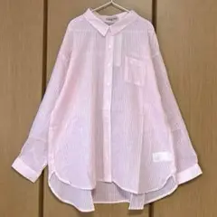 【新品】＊サマンサモスモス＊リネンミックス柄アソートレギュラーカラーシャツ
