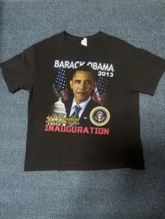 BARACK OBAMA 2013 オバマ プリント Tシャツ ブラック