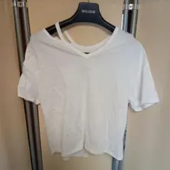 ⬛夏物美品HAREホワイト Vネック変形Tシャツカットソー⬛