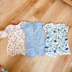 ベビー ロンパース 3点セット　プチバトー　60〜70サイズ