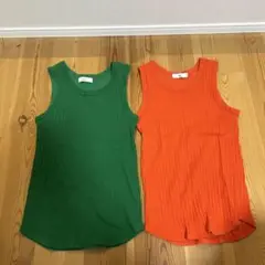 Ditoat リブ編み タンクトップ 2色セット
