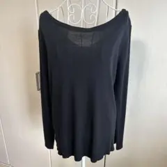＜conte＞コットンシルク 2WAYカットソー　ブラック
