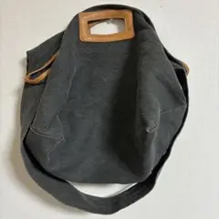 フレンチブル●キャンバス×レザー●2wayショルダーバッグ●