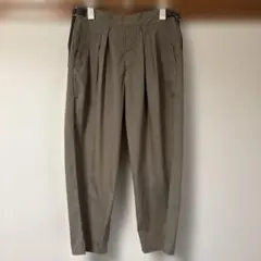 SAYATOMO ベージュ プリーツ ワイドパンツ