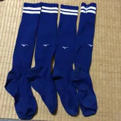 Mizuno ネイビー ストライプ ソックス