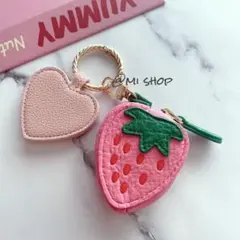 いちごポーチ ハットクリップ コインケース 帽子クリップ キーホルダ 小銭入れ