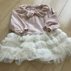 チュールのワンピース