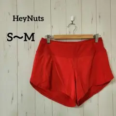HeyNuts【S～M】 レッド ハーフパンツジッパー付きポケット内側インナー✨