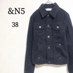 アンドエヌファイブ &N5 デニムジャケット Gジャン ブラック M 38 羽織