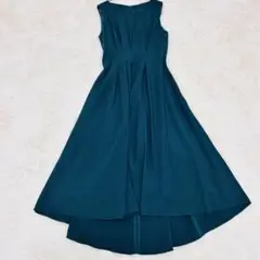 NICOLE white ロングワンピース グリーンM 上品フィッシュテール