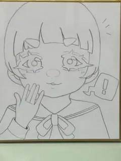 【オリジナルラフイラスト①】驚く女の子