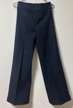 ラルフローレン RALPH LAUREN ワイド パンツ ネイビー　本物確実