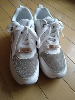 NICOLE LEE レディーススニーカー 厚底 ラインストーン☆美品☆